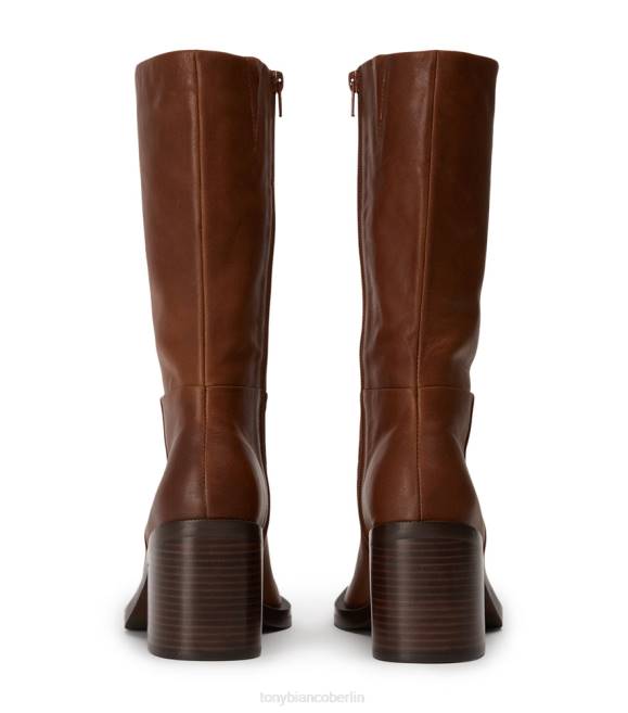 kniehohe Stiefel| de Tony Bianco Frauen Prestige-Kalbsstiefel Cognac 4624460